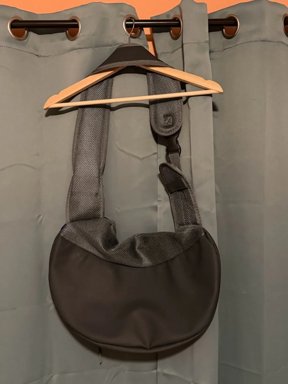 Gray & Blue Pet Sling Carrier - Comfortable Hands-Free Dog Travel Sling